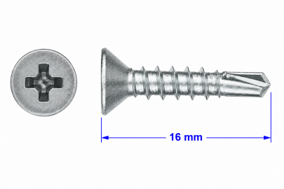 VIJAK DIN 7504 P 3,9x16 PVC